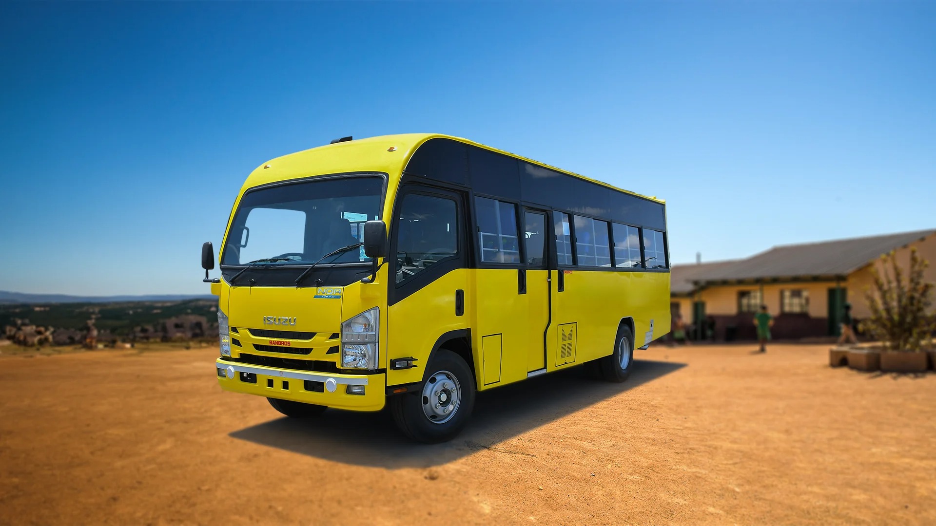 New Isuzu NQR 33 Seater Bus - Isuzu NQR 33 seater bus front quarter view Kenya (1/3)